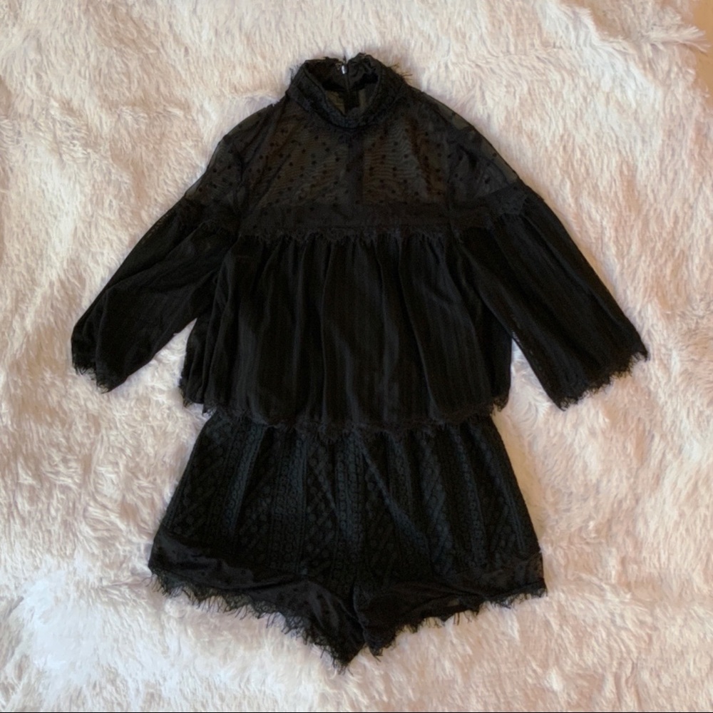 MINKPINK Mesh Fringe Romper